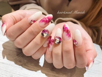 マニッシュ(Manish)/長さだし/ビジュー /ホワイト