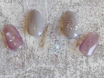 ネイルサロン エムズ(Nail Salon M's)/オーロラホログラムでキラキラ
