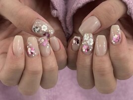 ピンクホログラムお花