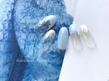 マニッシュ(Manish)/小花柄フレンチ/ラメグラ/春