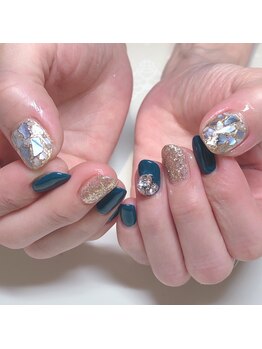 ネイルサロン マハロ 横浜四季の森フォレオ店(Nail Salon Mahalo)/ステンド風ネイル