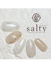 ネイルアンドアイラッシュサロン ソルティ 寺田町(salty)/パールフラワー