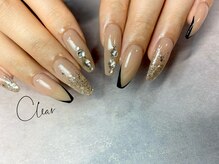 クリア(Clear)/自爪ロングのシンプルネイル