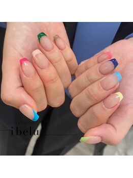 イベル 船橋店(ibelu)/カラフルフレンチネイル