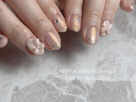 かわいいワンホンリボンネイル