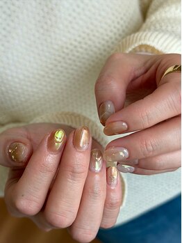 エルフ 恵庭店(Elf)の写真/≪完全個室≫周りにも褒められるニュアンスネイルでデザイン多数♪【新規オフ込定額ドライケア込み】