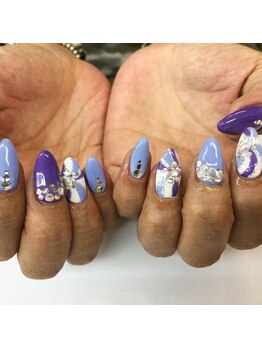 イーズネイル 堺(e's Nail)/アート パープル