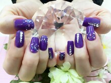 プルミエ ネイル(Premier Nail)/紫ゴージャスネイル