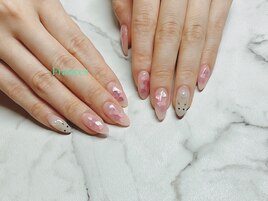埋め込みハートホロ×うさぎ