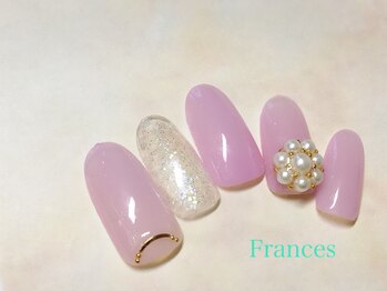 フランセス(Frances)/立体パール　お花ネイル