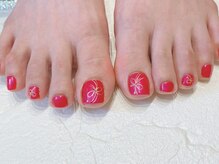 ブレスネイル(brace Nail)/リボンアートのフットネイル