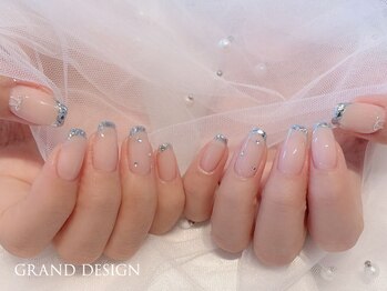 グランドデザイン 岐阜店(GRAND DESIGN)の写真/ワンホンデザインが人気♪大人女子にも◎定額のワンホンネイル¥7700～初回ソフトジェル付け替えオフ無料♪