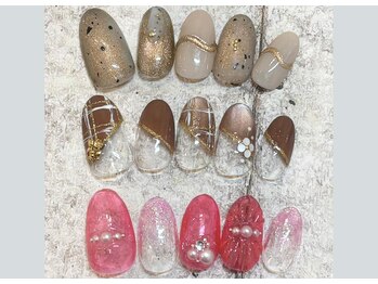 ネイルサロン ラポール 新札幌店の写真/手指を美しく魅せる秋の装い☆マグネット＆立体ミラーで魅せる上品大人ネイル