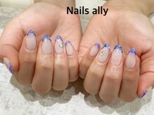 ネイルズアリー 立川店(Nails ally)/リキッド×紫陽花×サマー×夏