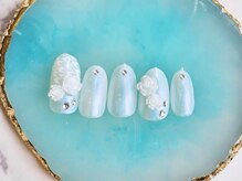 ネイルサロン フローリア(nail salon Florir)/薔薇ネイル×千鳥格子