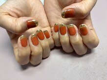 フルール(Fleur)/ダークオレンジ×ゴールド＊