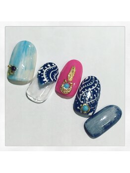クリスタルネイル ゆめタウン博多店(CRYSTAL NAIL)/ペイズリー柄ネイル