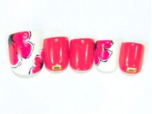 ネイルサロン ドレリッチ 大宮店(drerich)/【7990】大花柄フット