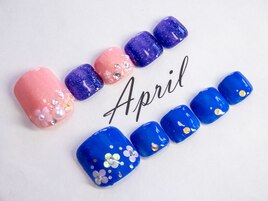 FOOT　花ネイル