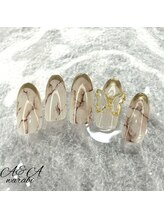 エーアンドエー 蕨店(A&A)/大理石ミラーフレンチネイル