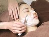 *facialシェービング* (リンパマッサージ+眉cut+Wパック付)約60分￥6600