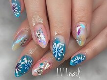 イチイチイチイチネイル(1111nail)/お持ち込み夏アート☆