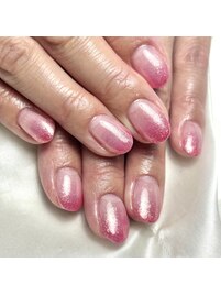 ピンク×ラメグラ