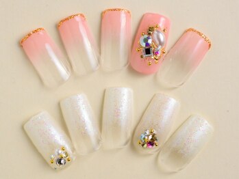 ライトネイルズ イバラキ(light nails IBARAKI)/シンプルカラグラネイル♪