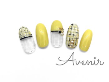 アヴィニール 表参道(Avenir)/イエローツイードネイル