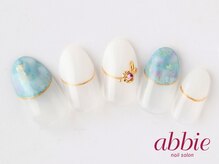 ネイルサロンアビー 北千住店(abbie)/マーブルホイル　￥11550