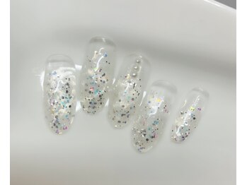 ビューティーネイルサロン クリアーズ(Clears)/シルバーラメグラデ