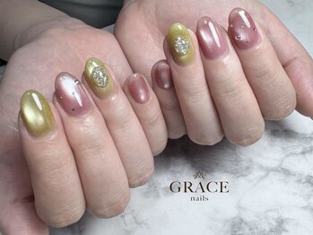 グレース ネイルズ(GRACE nails)/苺ネイル×ぷるマグ