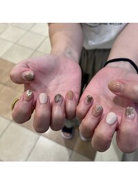 秋色ニュアンスネイル