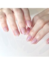 リッシュ トロワ(RICHE trois)/オフィスネイルにオーロラネイル