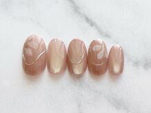 オレンジスティック/マグネット/ニュアンス/フラワー