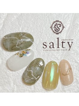 ネイルアンドアイラッシュサロン ソルティ 寺田町(salty)/ニュアンスネイル