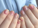 桃ニュアンスネイル
