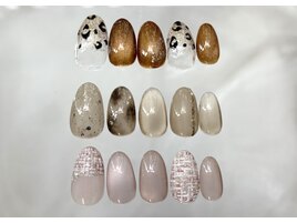 秋ネイルシンプル