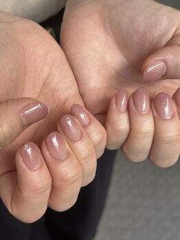 チャーミュー(Charmyu.)の写真/色味と質感にこだわる、ちゅるん系シンプルネイル♪
