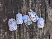 ゆびノさき イバラキシ(ibarakishi)/お花畑のウサギ