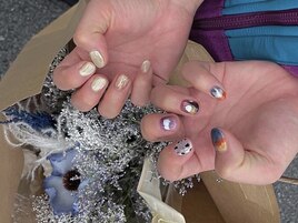 カラフルニュアンスネイル♪