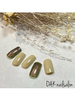 オーク アイラッシュアンドネイル たまプラーザ(OAK)/ニュアンスアート付ワンカラー