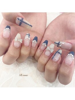 アールローズ(R-rose)/チェックネイル