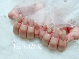 冬ネイル◎ベージュスキンカラー