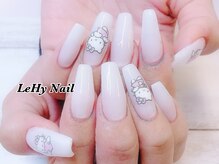 レヒネイル(LeHy nail)/ワンカラー×キティネイル