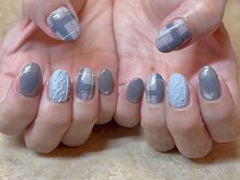 エスネイル(Snail)/定額 ¥8500 &nbsp;Knit×Check