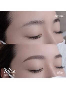 ミラ(Mira)の写真/骨格・表情筋に合わせた似合わせデザイン♪「自分に似合う眉がわからない」そんな初めての方にもおすすめ◎