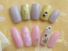 ネイルサロン ビー トライアングル 神楽坂店(B'triangle)/定額シンプルプチアートジェル