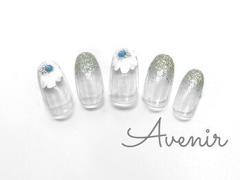 アヴィニール 表参道(Avenir)/フラワーフレンチ　ネイル