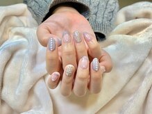 ネオリーブリタ(Neolive rita)/フレンチ×ツイードネイル